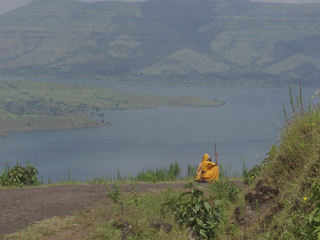 A native of Panchgani seem resting near 'Parsi Point'