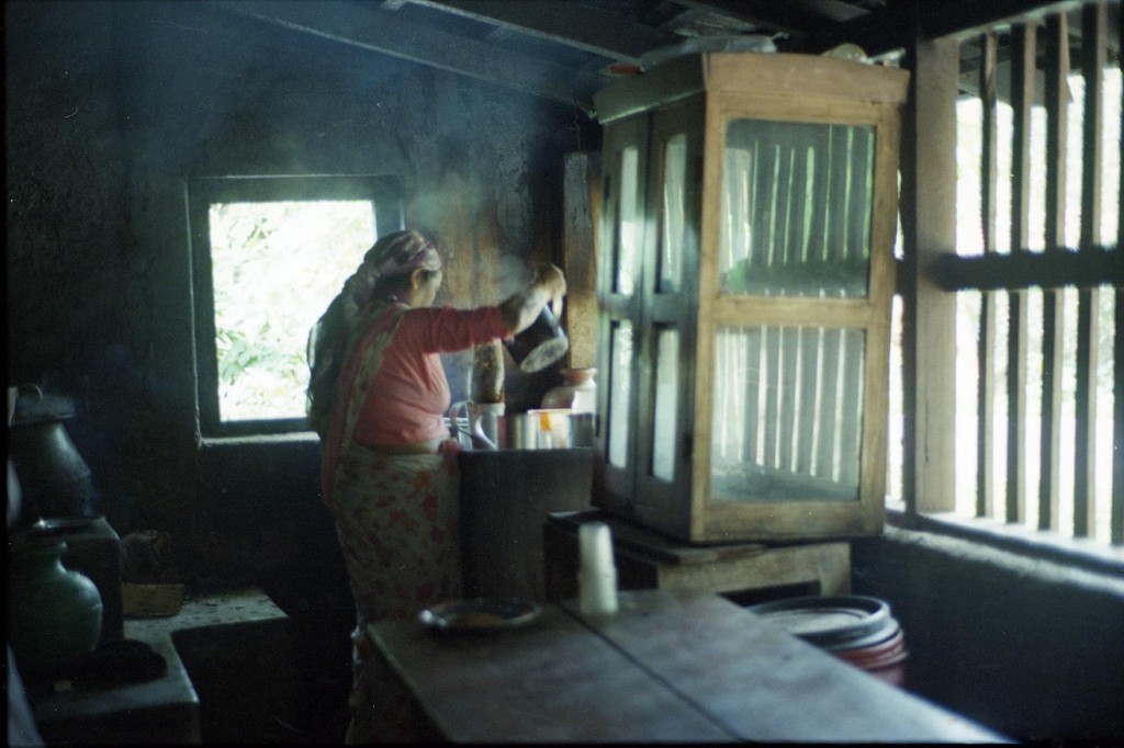 Woman in chai tea shop