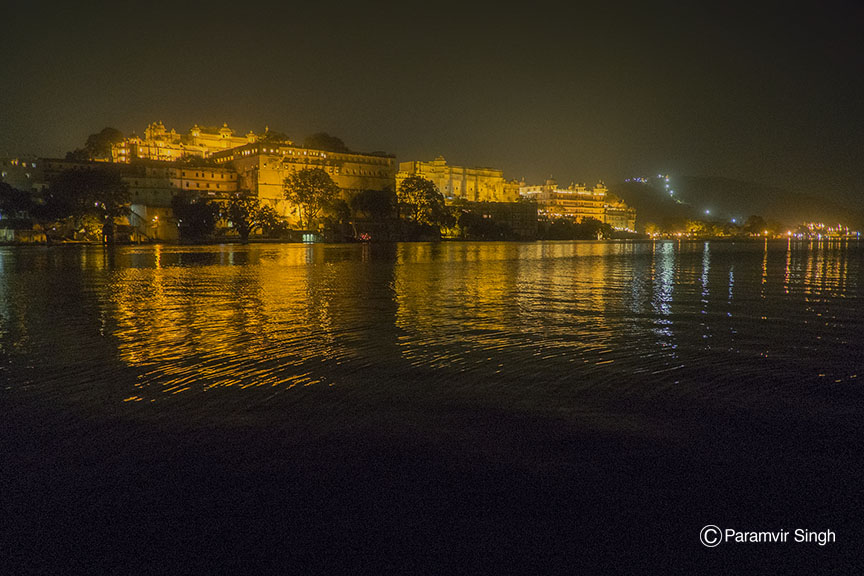 City Palace at Night Udaipur