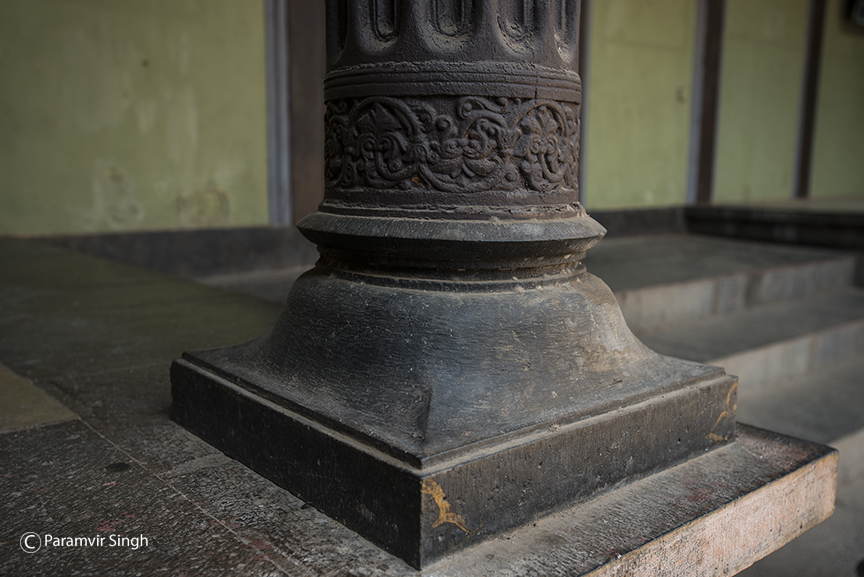 Bhor Rajwada pillar base detail