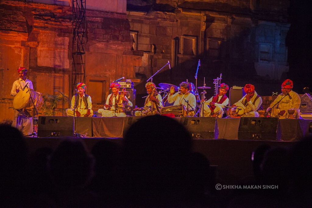The Manganiyars of Mewar perform at the main stage.