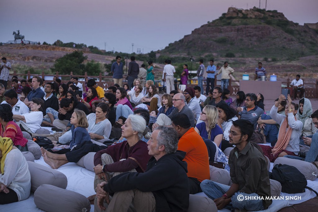 A mesmerised crowd experiences the bliss of morning ragas.