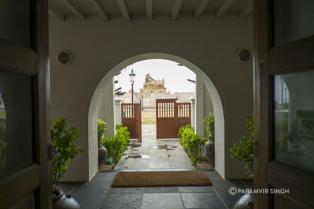 Neemrana Hotels in Tranquibar : View from the lobby of Bungalow On The Beach