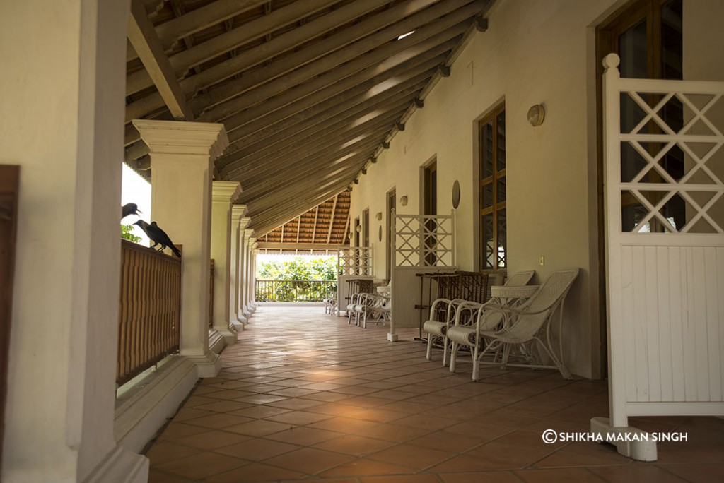 Neemrana Hotels in Tranquibar : Balcony at  Bungalow On The Beach