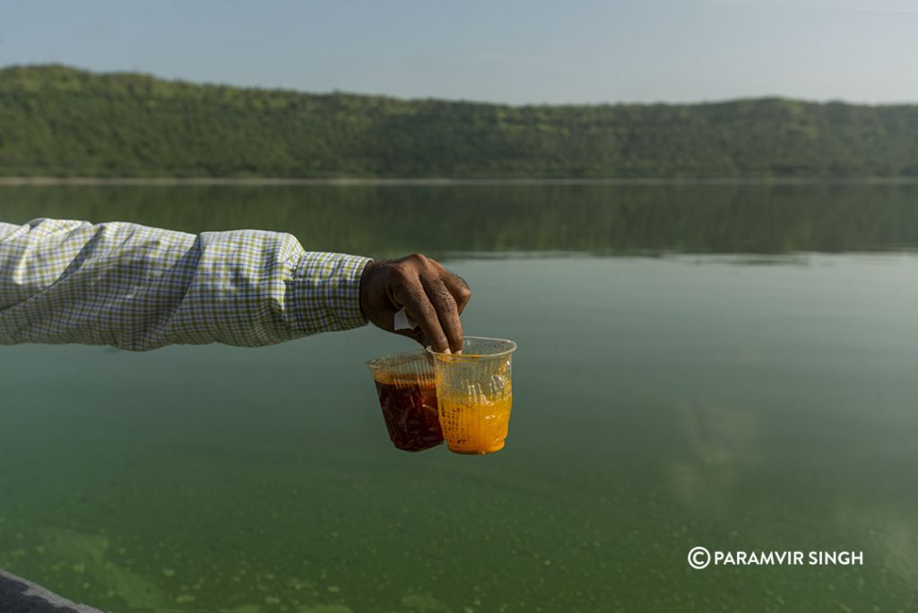 Alkaline waters of Lake Lonar