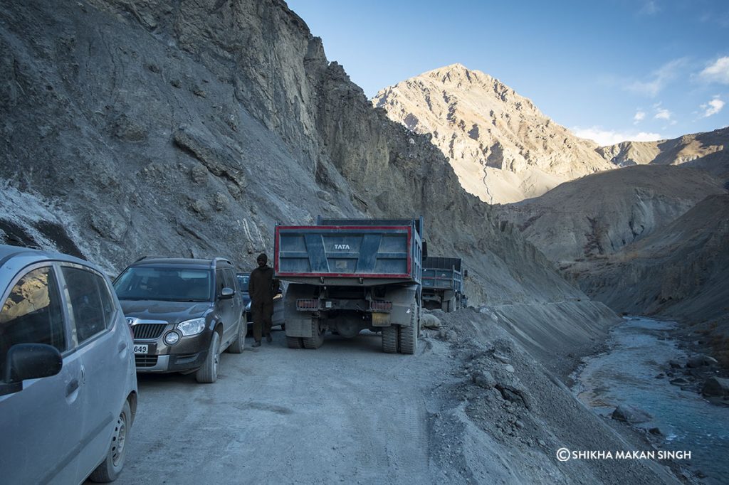 Landslide on the Road to Kaza, Himachal Pradesh