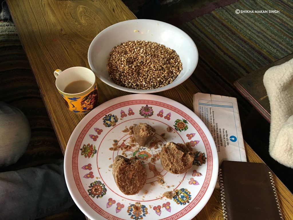 Traditional food, Spiti Valley, Himachal Pradesh, India