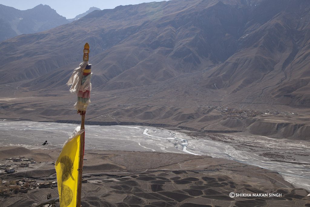 Prayer Flag and Pole, Spiti Valley, India