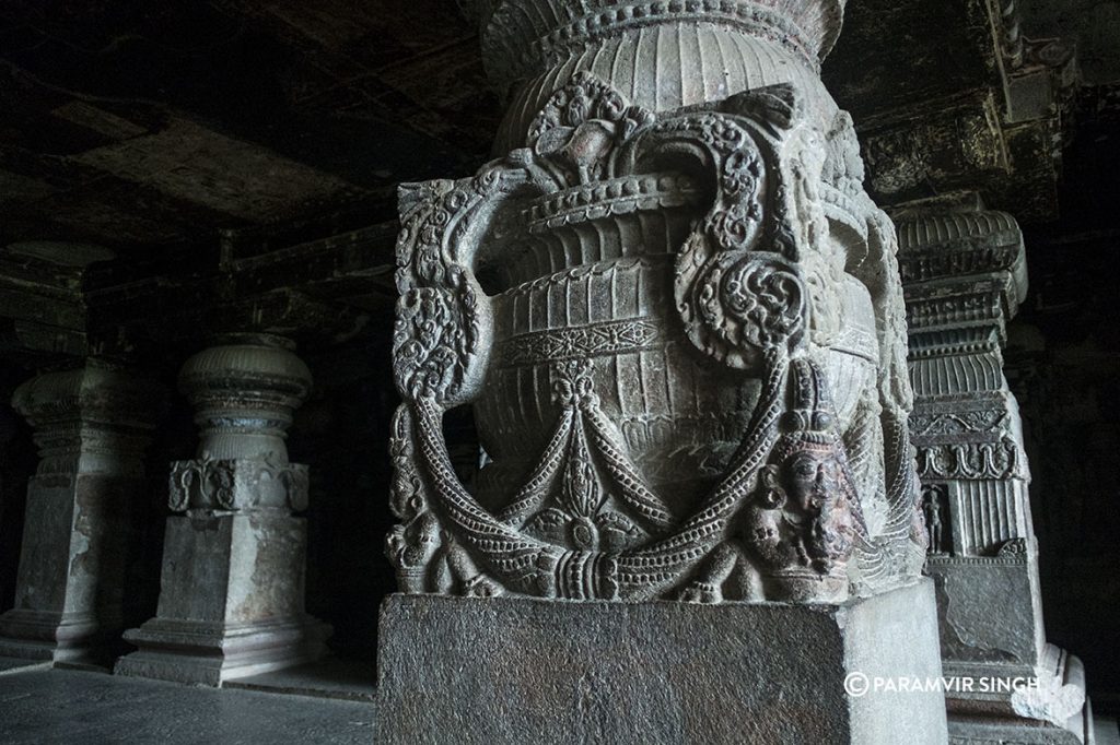 Inside Ellora Caves, India