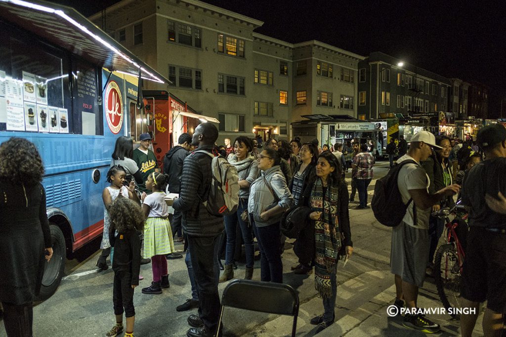 Food Trucks outside New Parkway Theatre, Oakland.