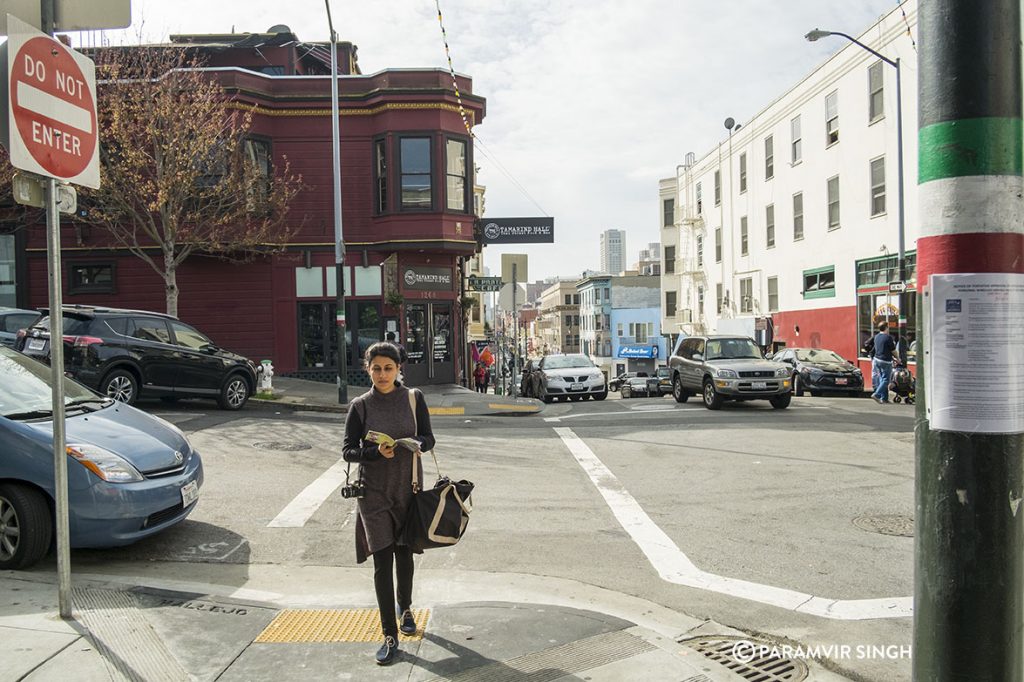 Walking in San Francisco.