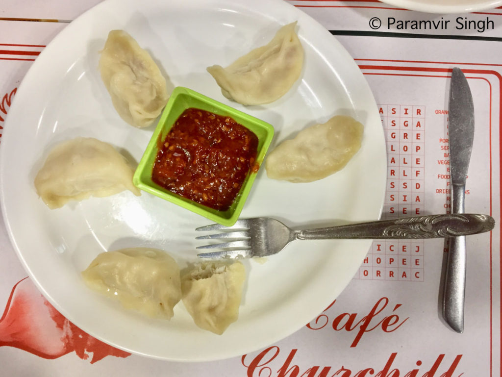 Momos at Cafe Churchill