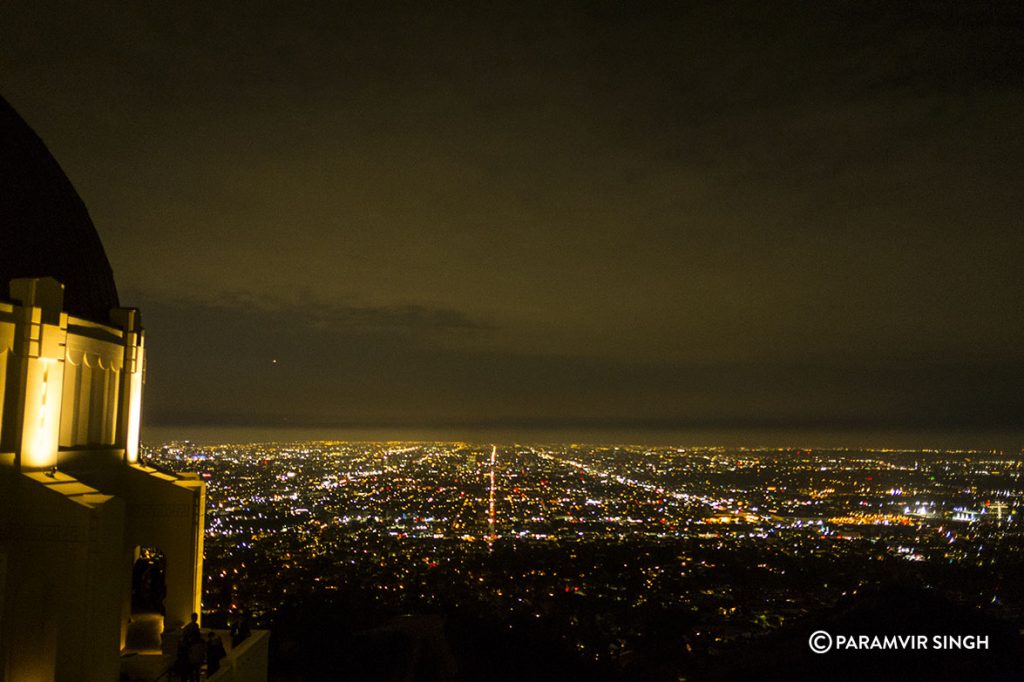 View of Los Angeles at night from Griffith Observatory