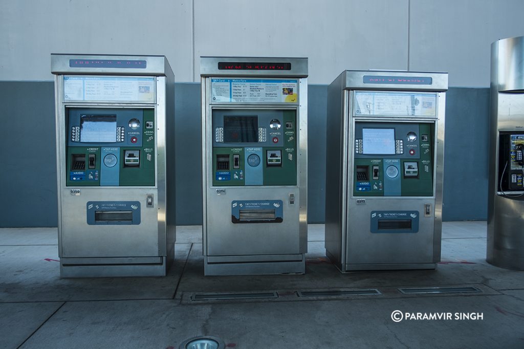 Los Angeles Metro ticket vending machines