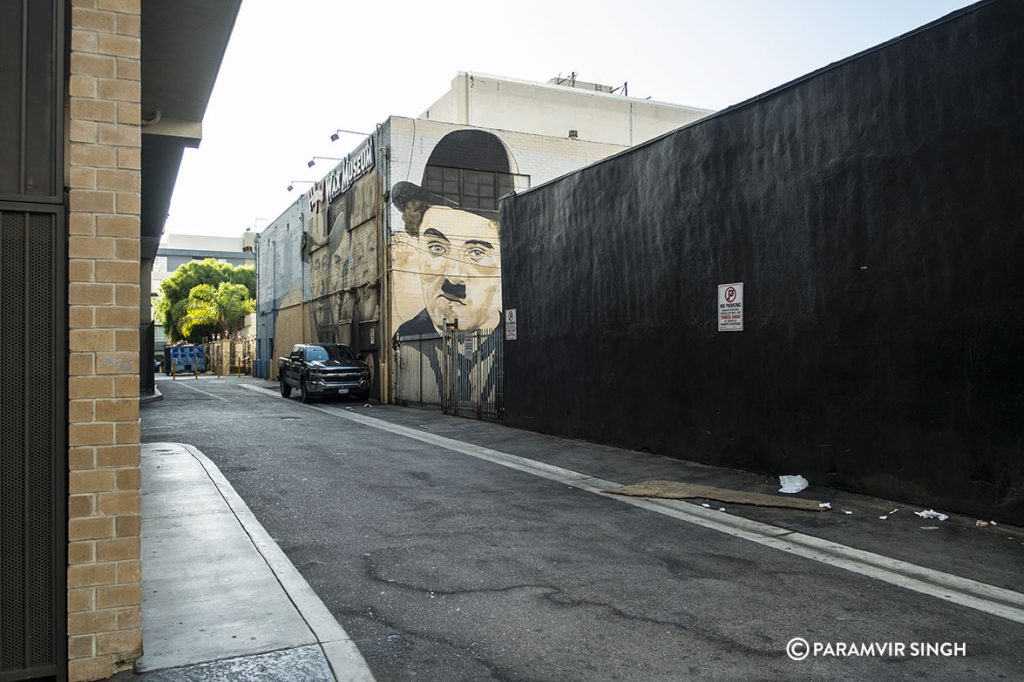 Charlie Chaplin graffiti in Los Angeles.