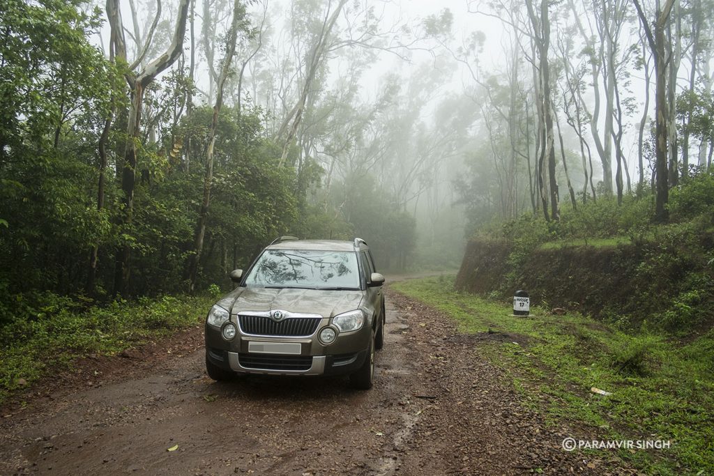 Skoda Yeti near Bhadra Wildlife Sanctuary