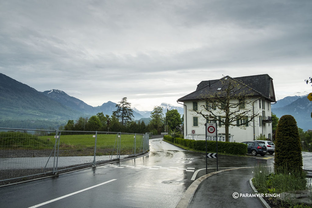 Lucerne on May morning rain.