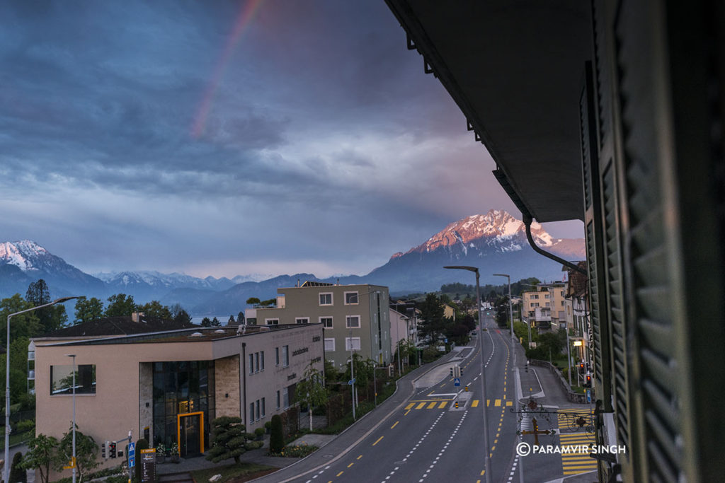 View of the Alps.