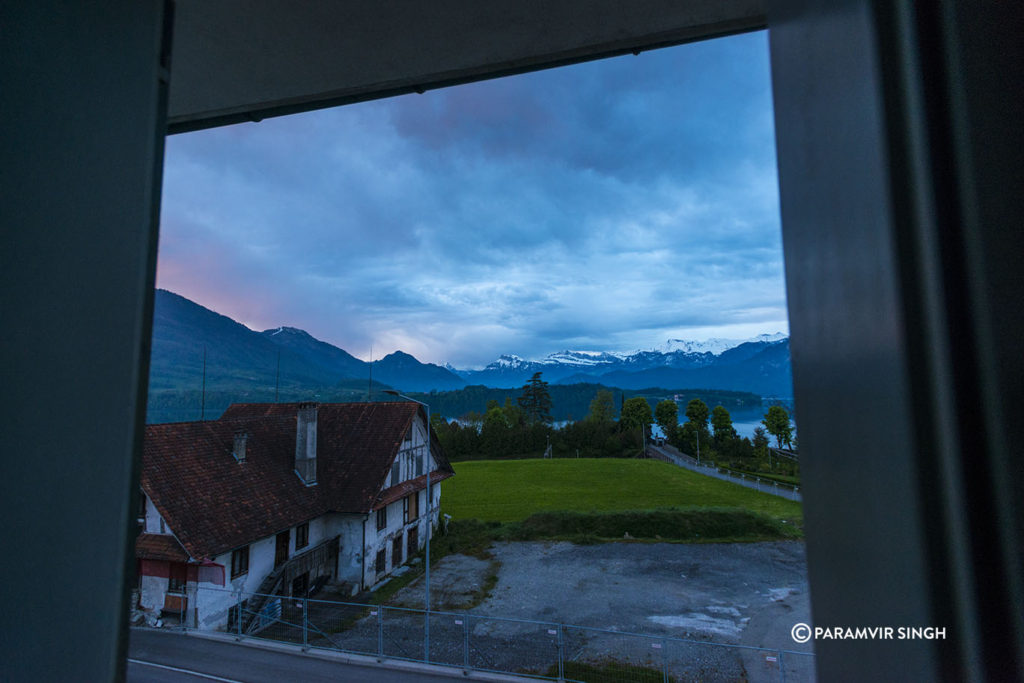 View of Alps from Lucerne