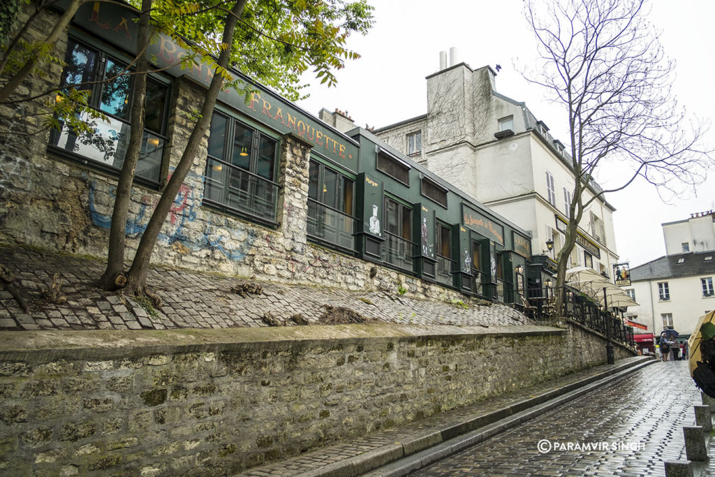 Walking downhill from Montmartre