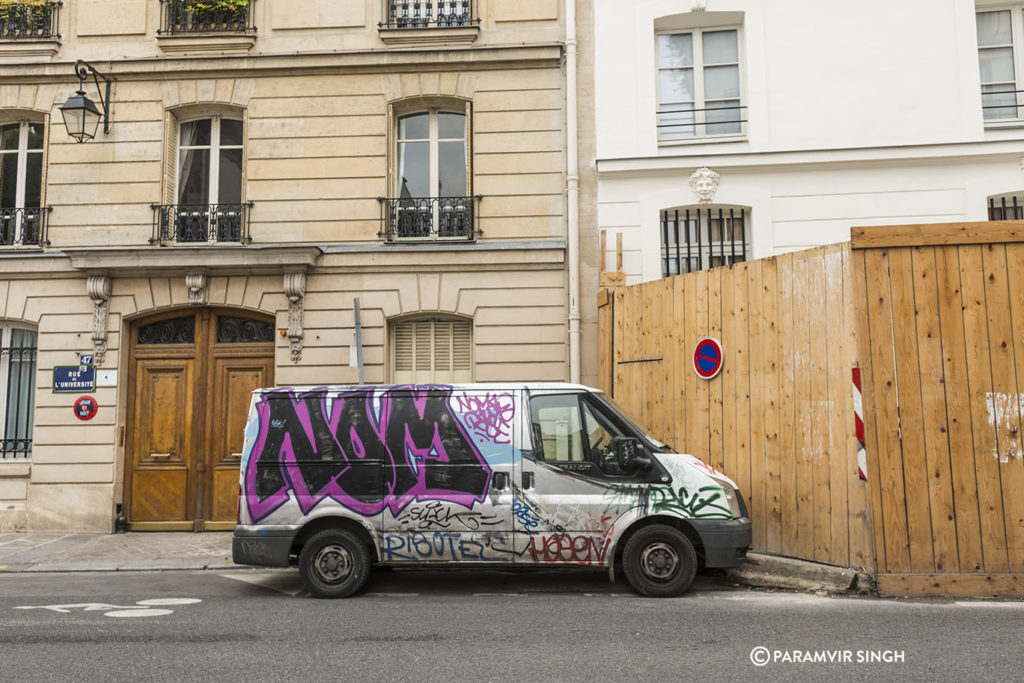 Graffiti on a Van in Paris