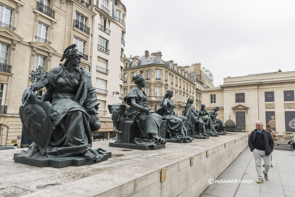 Admiring the sculptures at the Musée d'Orsay,