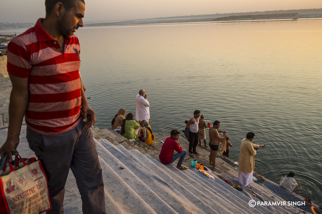 Rituals by the Ganges at the Ghats of Benaras