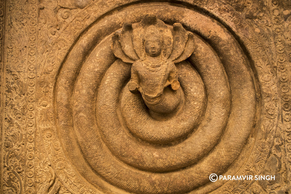 Nagaraja in Cave 1 of Badami cave Temples