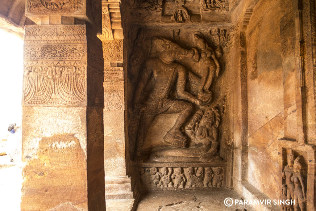 Varaha in Cave 2 of Badami Cave Temples