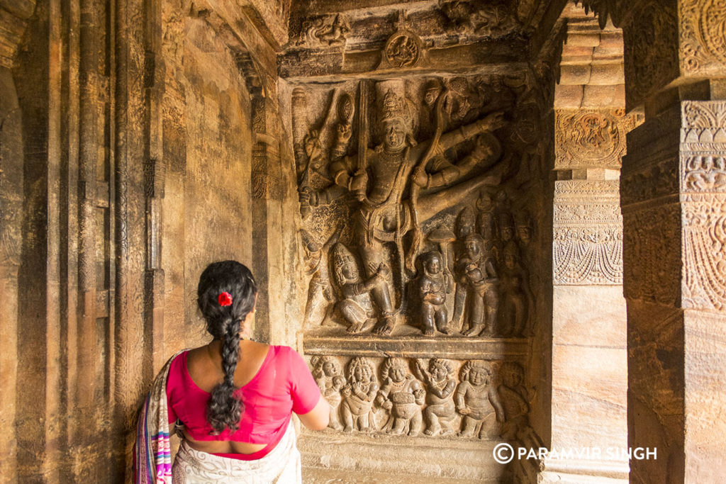 Trivikarma Vishnu in Cave 2 of Badami Caves