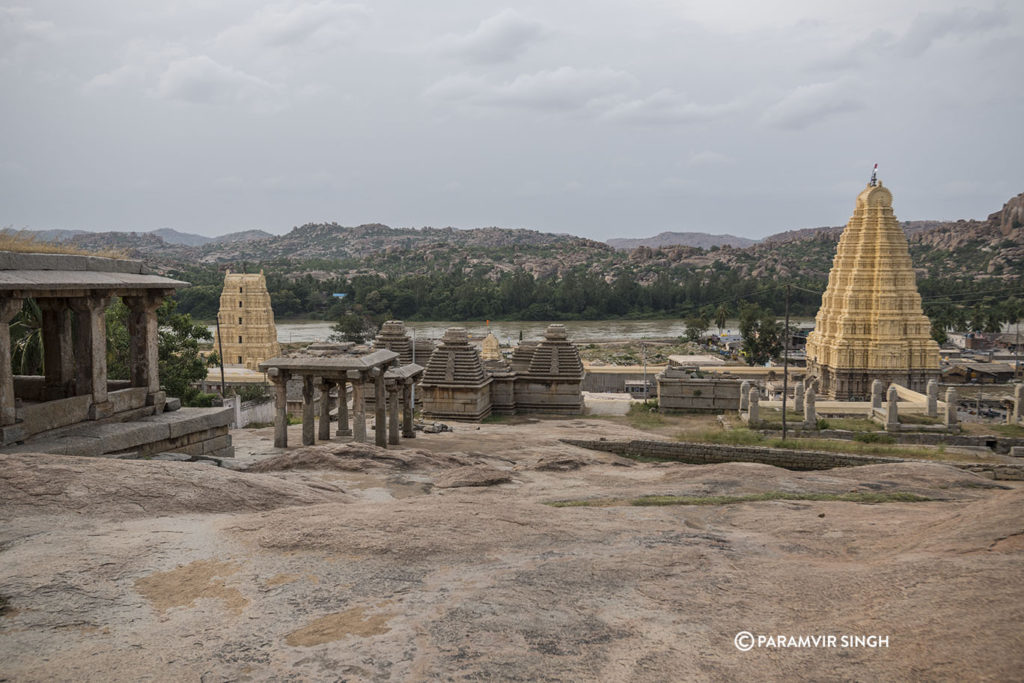 Virupaksha Temple as seen from Hemakuta Hill, Hampi