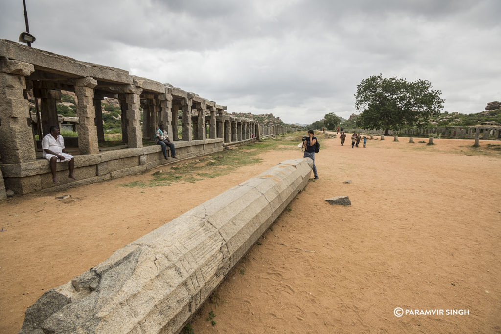 Pavilions in a market in Hampi