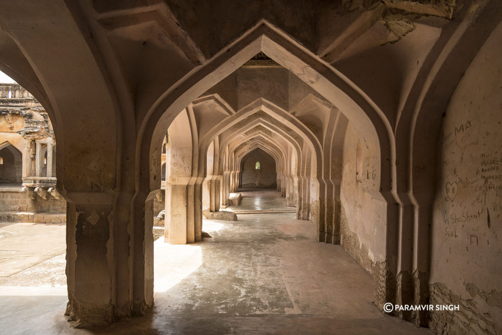 Inside the Queen's Bath, Hampi