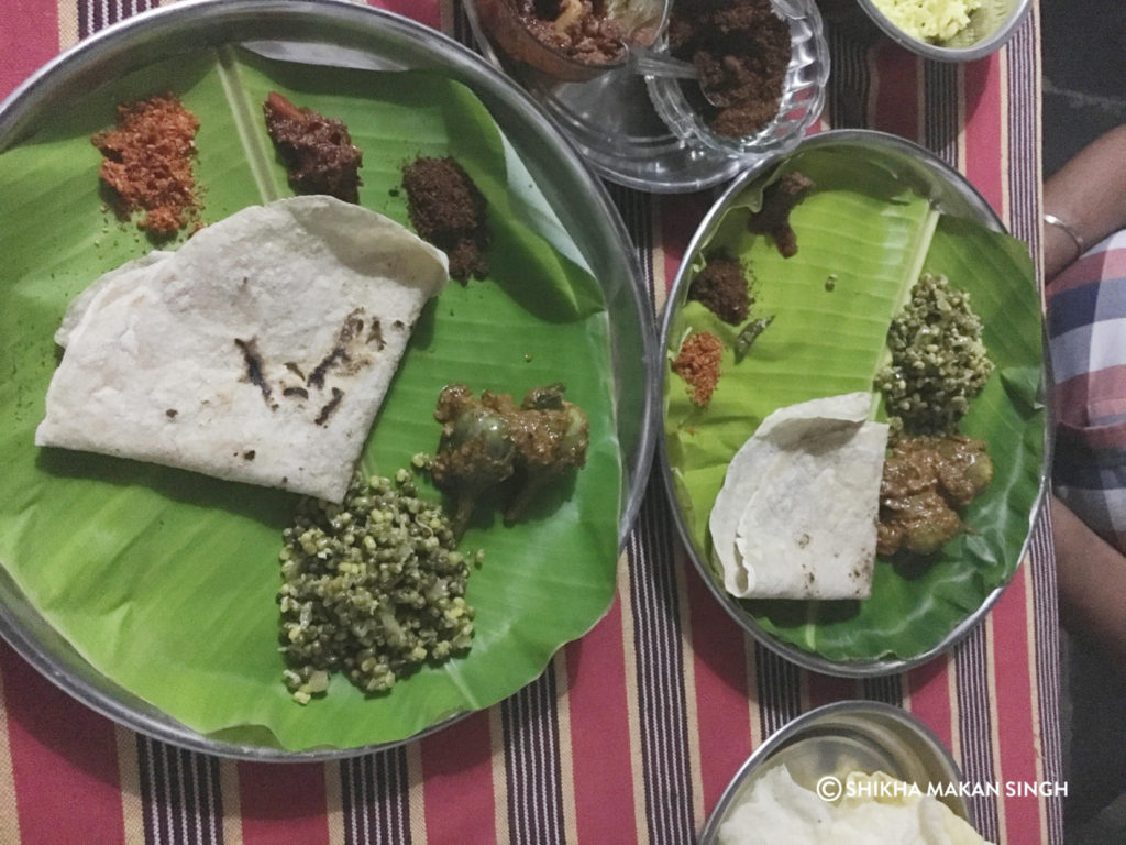 Thali meal in Anegundi, Hampi
