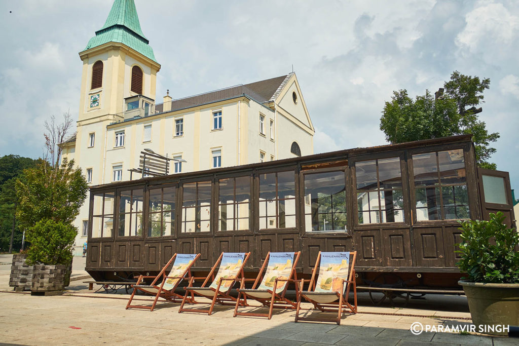 Old train on Mt Kahlenberg