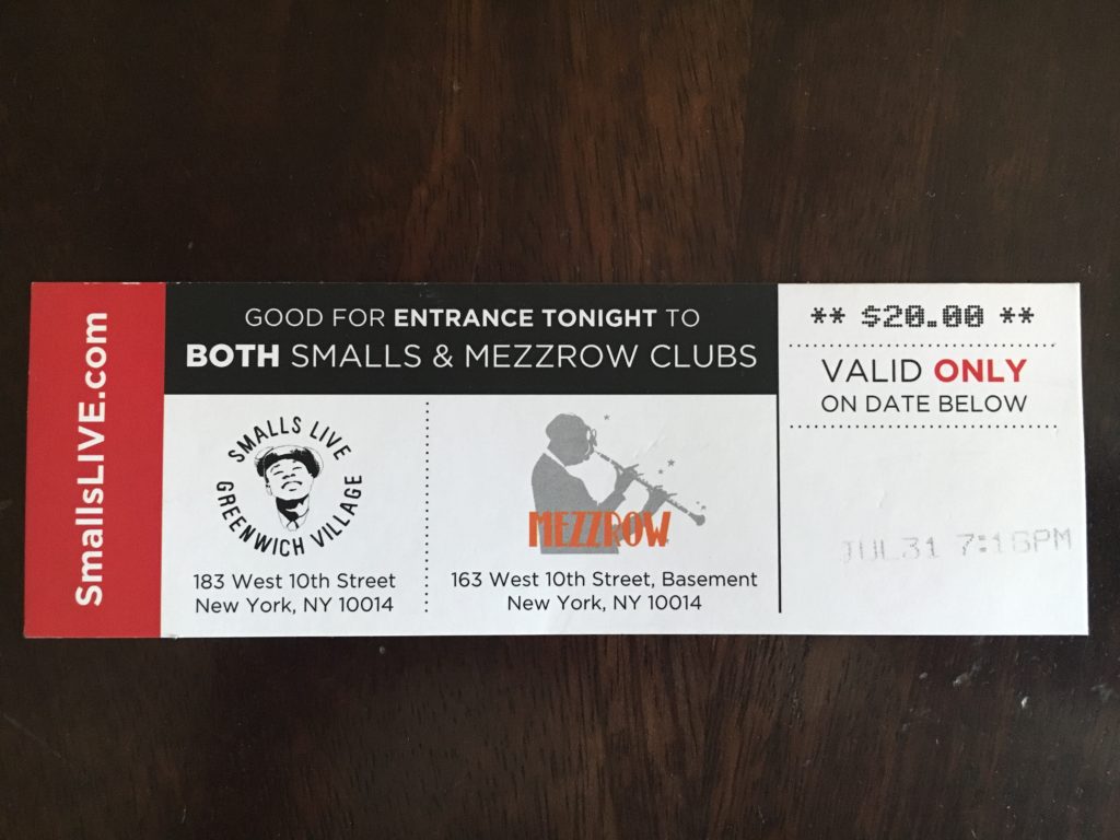 Smalls NYC Ticket