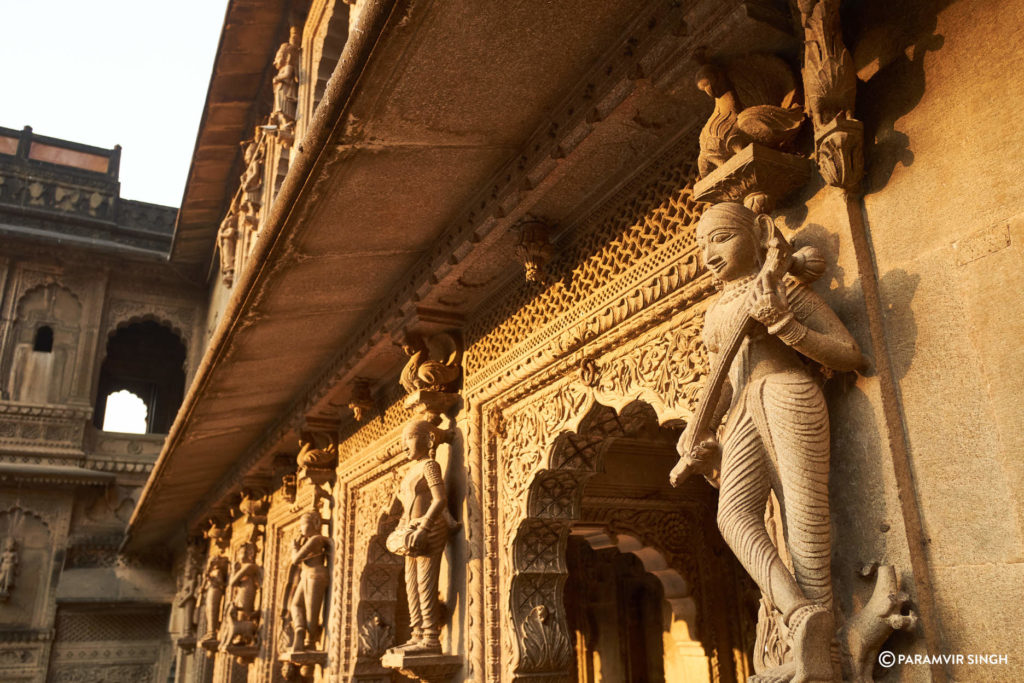 Figure of Woman Musician in Maheshwar Fort Complex